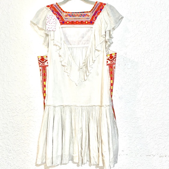 NWT Free People Day Glow Mini White Sand Dress. S - Picture 10 of 13